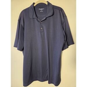 Tommy Armour Polo Shirt Navy Blue Mens L Short Sleeve Quick Dry
